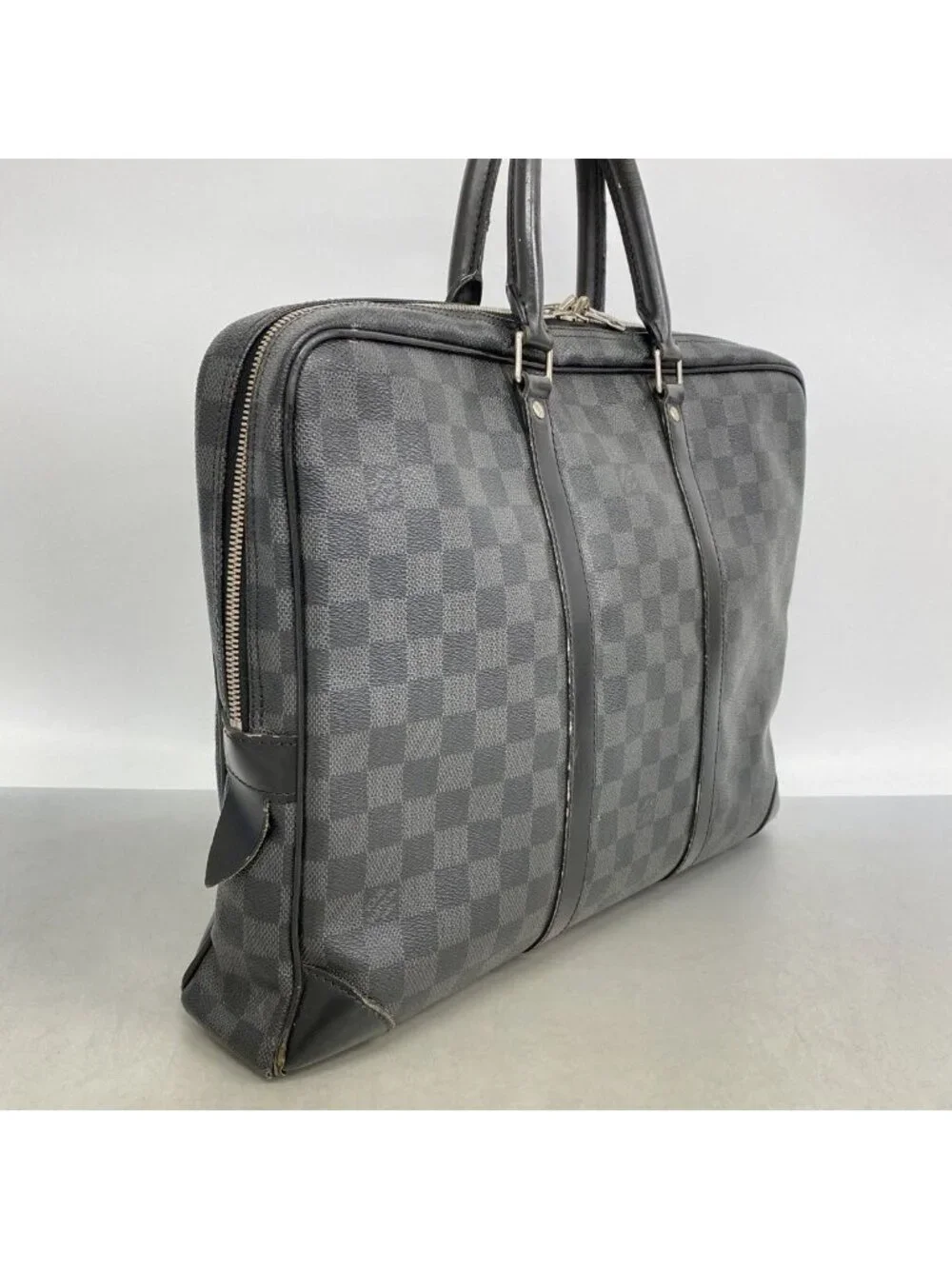 Louis Vuitton Briefcase Damier Graphite Porte Documents Voyage Black Gray